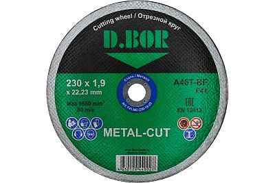 Отрезной диск по металлу D.BOR METAL-CUT A46T-BF